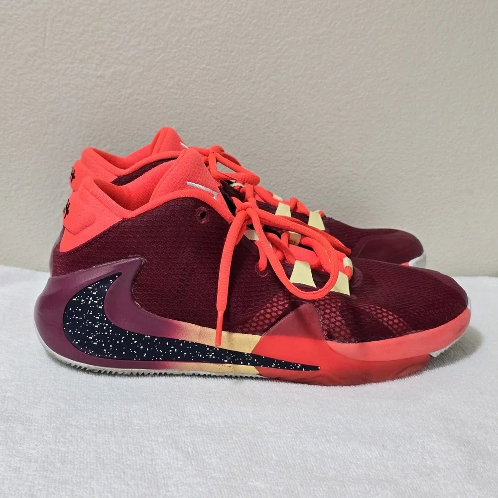 Nike Sz 6.5 Y Youth‎ Giannis Zoom Freak 1 GS Noble Red BQ5633-600